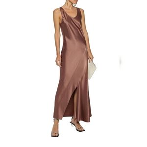 NWT Theory Cutout Satin Maxi Dress